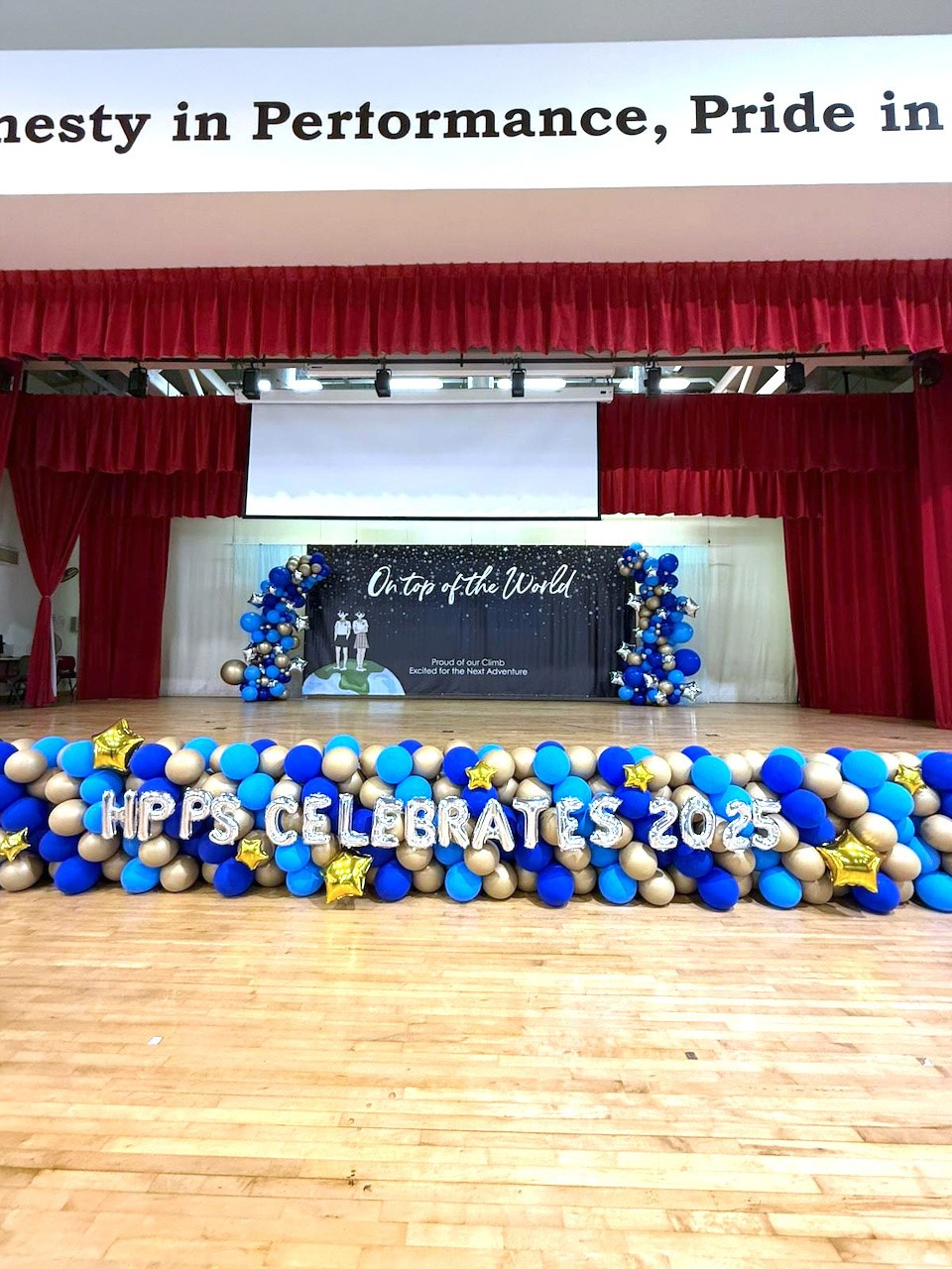 Colourful birthday Balloon Decorations Singapore with custom name sign