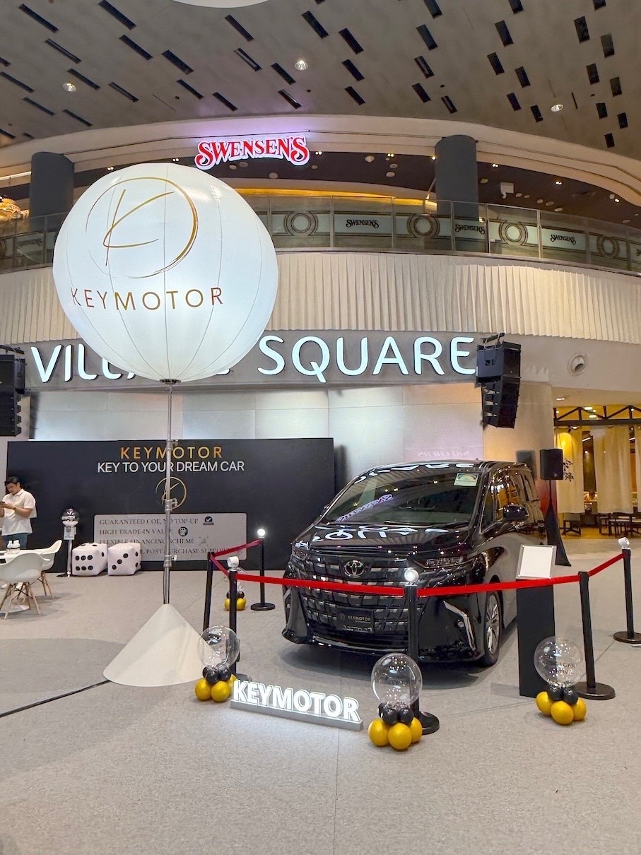 Advertising balloon at car launch event in Village Square Singapore