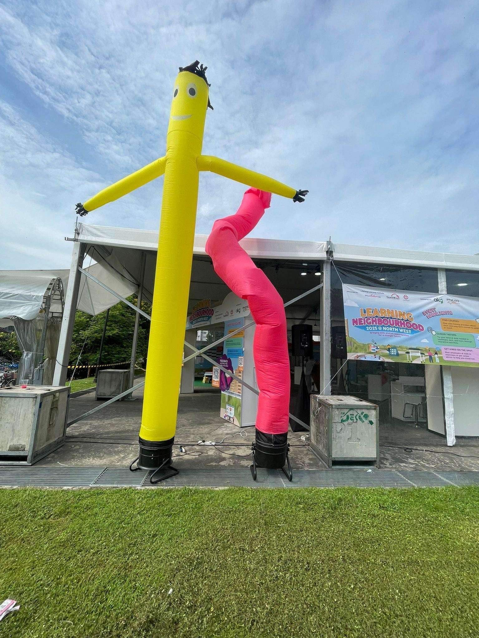 Inflatable air dancers rental at community event Singapore