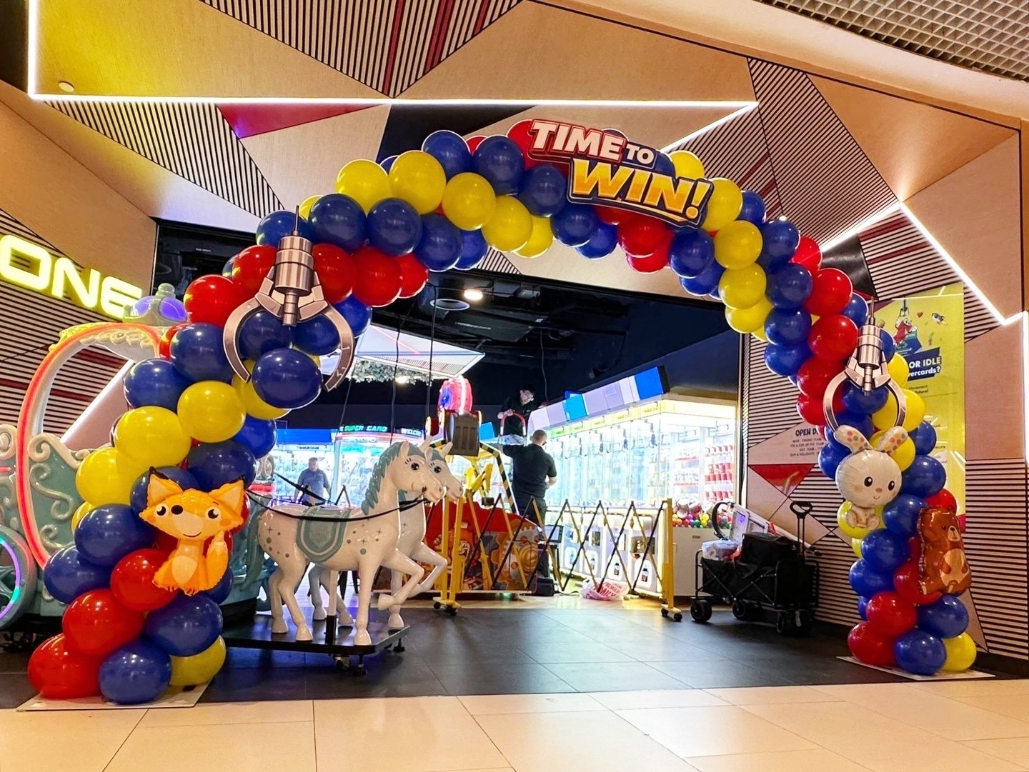 Balloon arch arcade entrance event balloon decorations Singapore