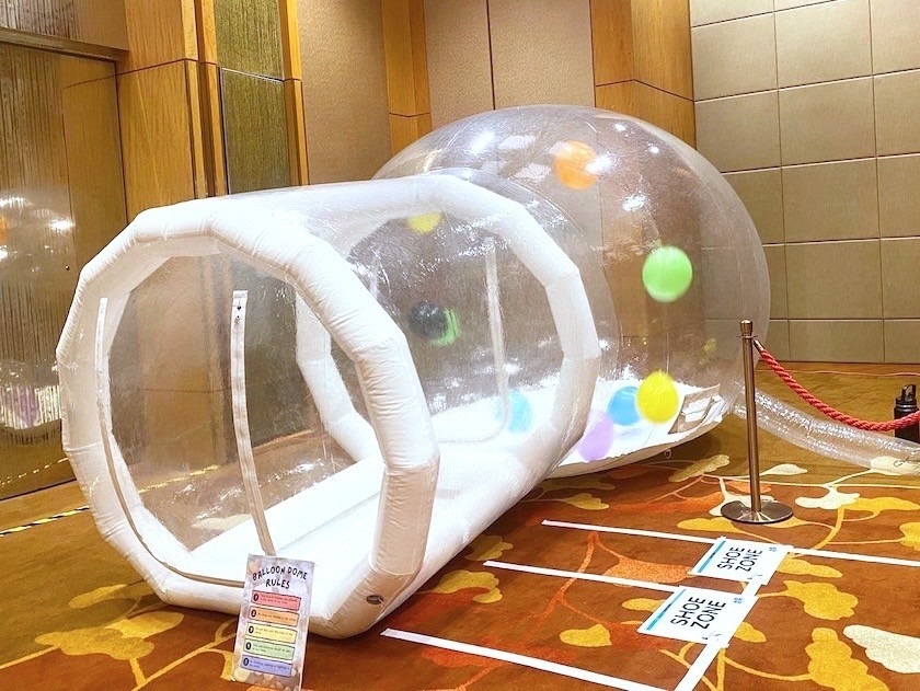 Inflatable balloon dome rental for indoor event decorations Singapore