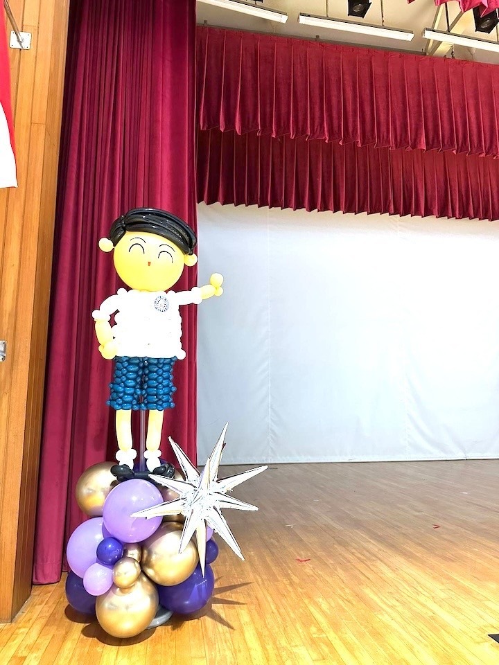 Custom balloon sculpture character for school event Singapore