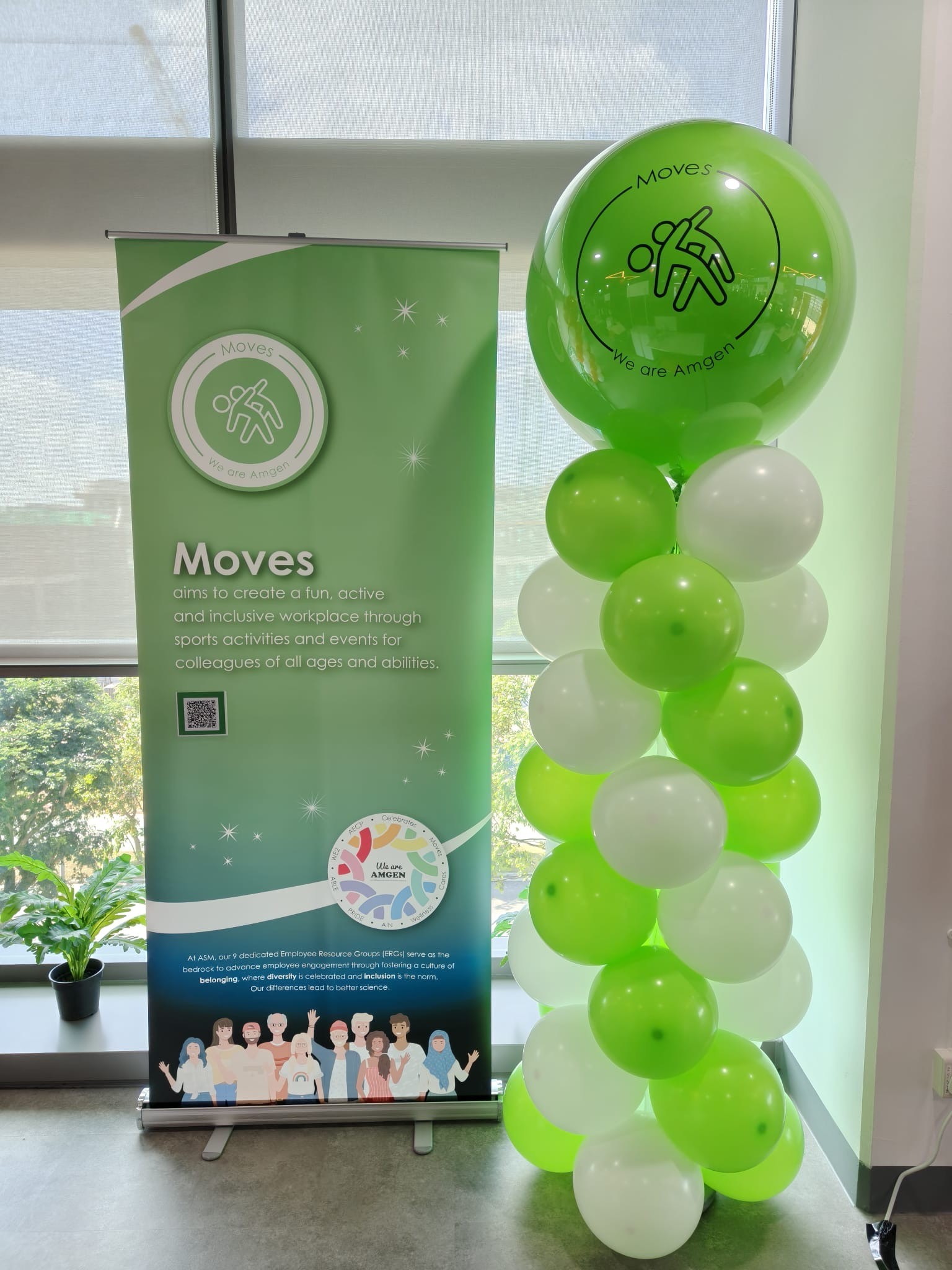 Custom printed balloon column corporate event Singapore